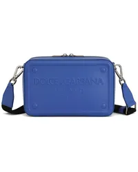 Dolce & Gabbana Schultertasche mit erhöhtem Logo Blau