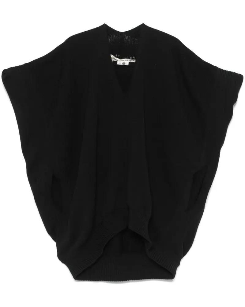 Comme des Garçons Pullunder mit Waffelstrick-Muster - Schwarz Schwarz