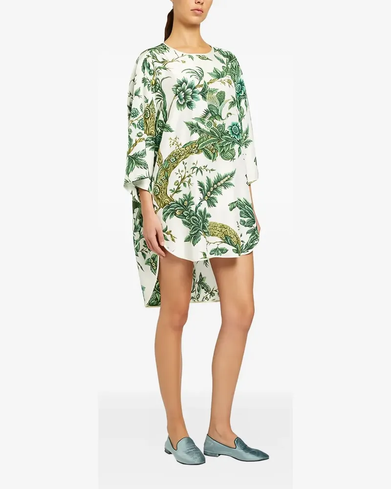 For Restless Sleepers Alcibia Kleid mit Blumen-Print - Weiß Weiß