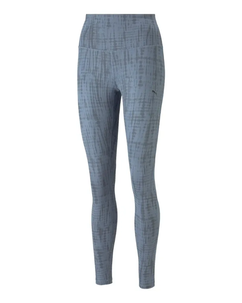 Puma Batik-Leggings mit Mesh-Einsatz - Blau Blau