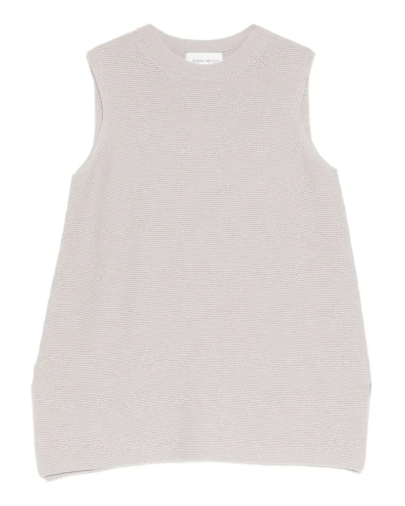 christian wijnants fine-knit sleeveless top - Nude Nude