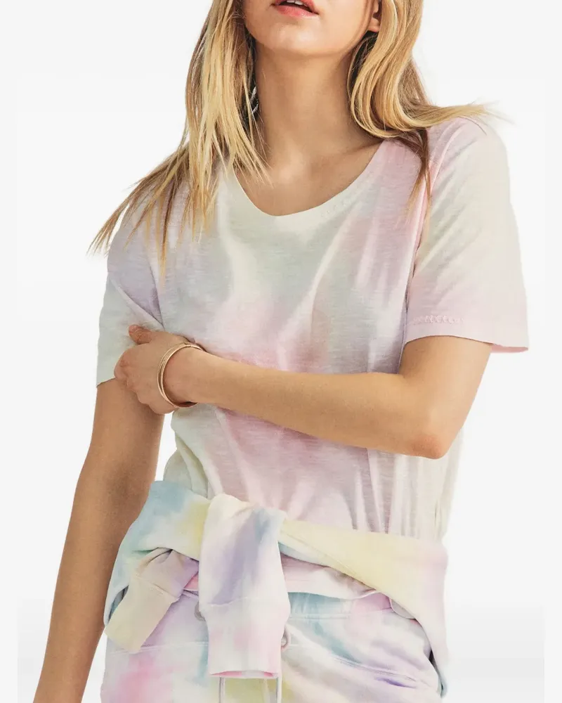 LoveShackFancy Calix tie-dye T-shirt - Weiß Weiß