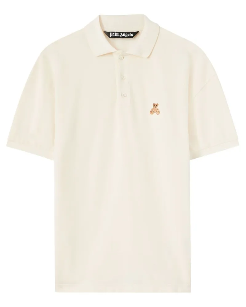 Palm Angels Bear in Mind Poloshirt - Weiß Weiß