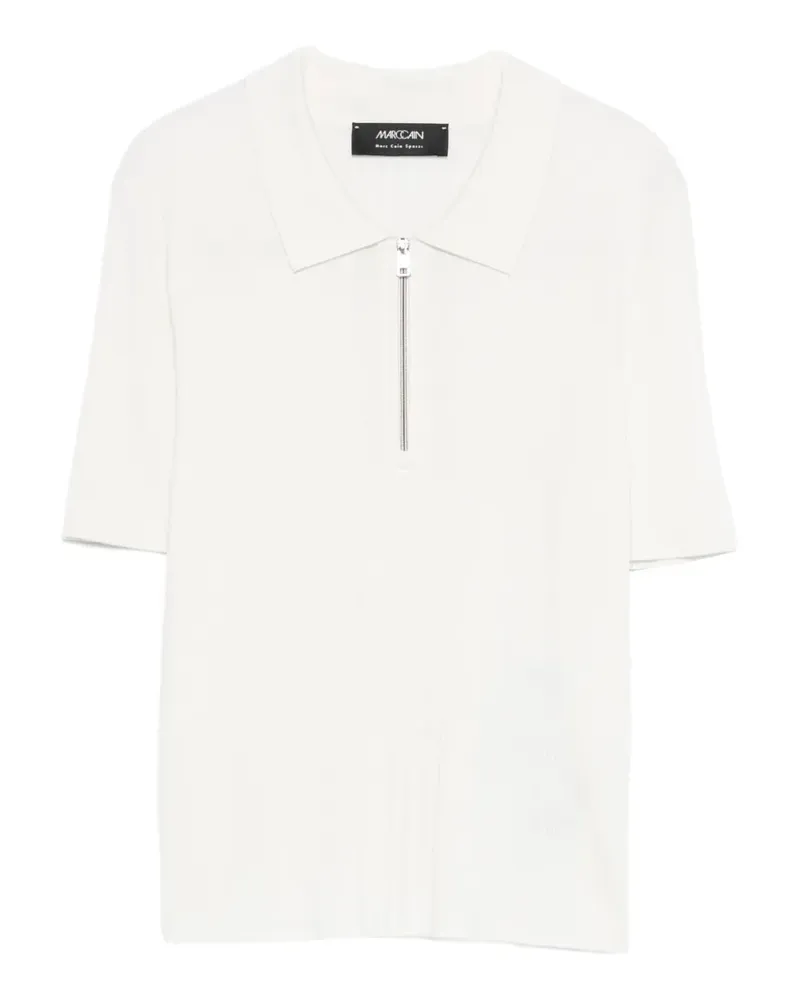 Marc Cain Poloshirt mit Reißverschluss - Weiß Weiß