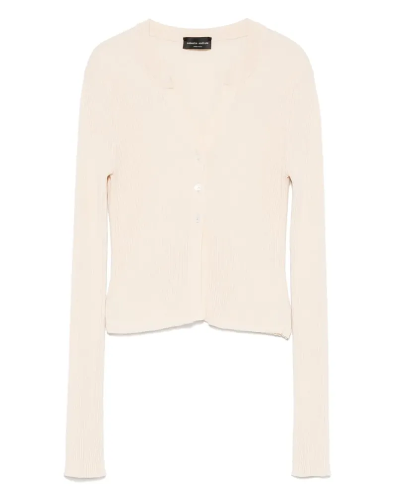 Roberto Collina Gerippter Cardigan - Nude Nude