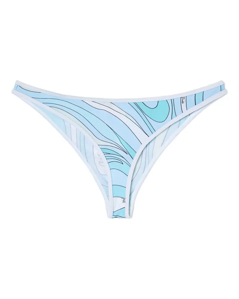 Emilio Pucci marmo-print bikini bottoms - Blau Blau