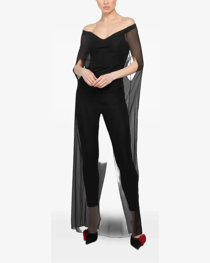 Brandon Maxwell Samira off-shoulder jumpsuit - Schwarz Schwarz