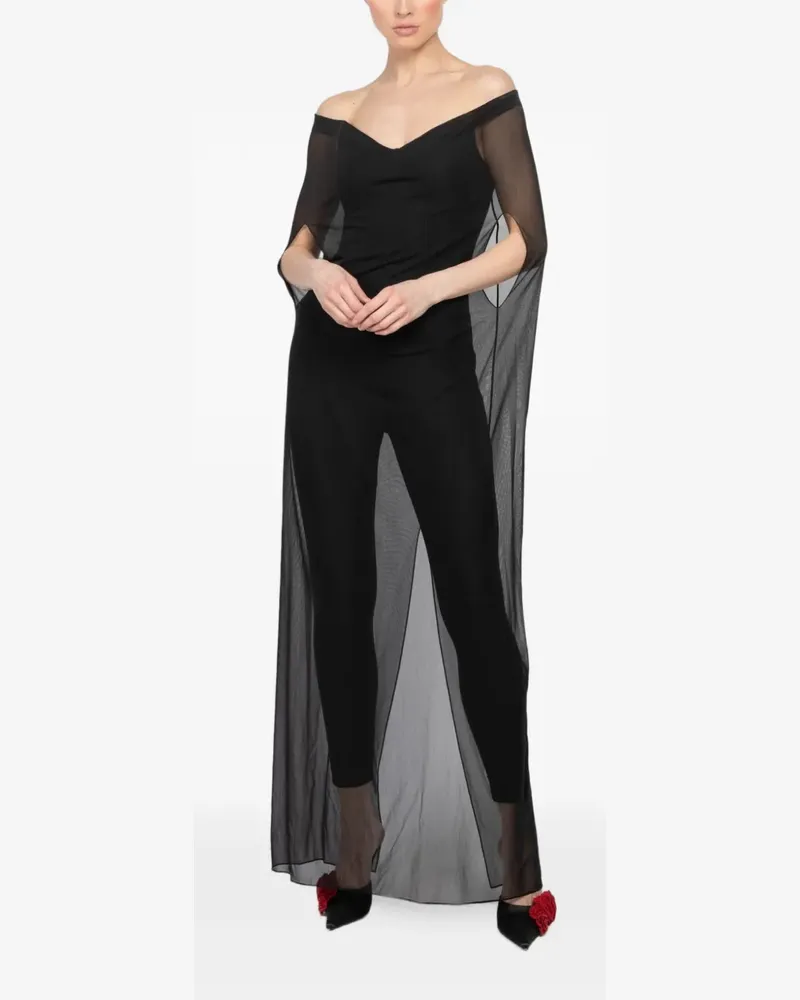 Brandon Maxwell Samira off-shoulder jumpsuit - Schwarz Schwarz