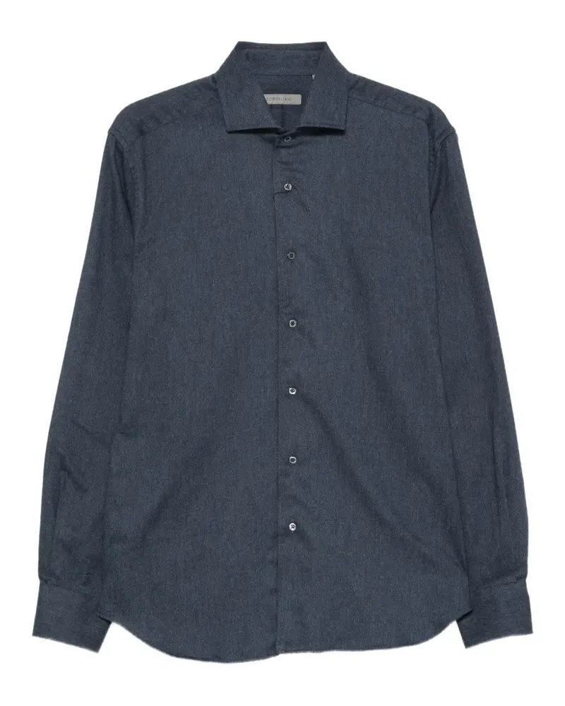 Corneliani Hemd mit Spreizkragen - Blau Blau