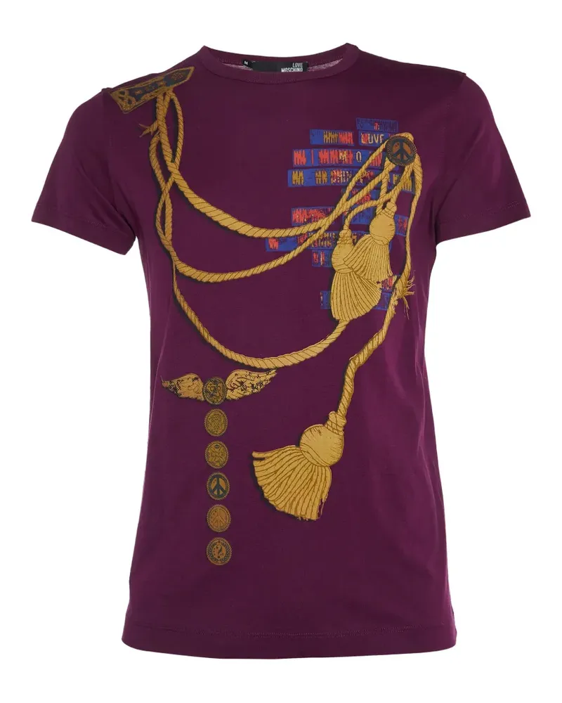 Moschino graphic-print crew neck T-shirt - Violett Violett