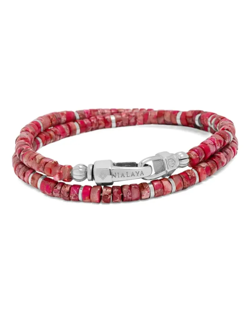 Nialaya Heishi Howlite wrap bracelet - Rot Rot