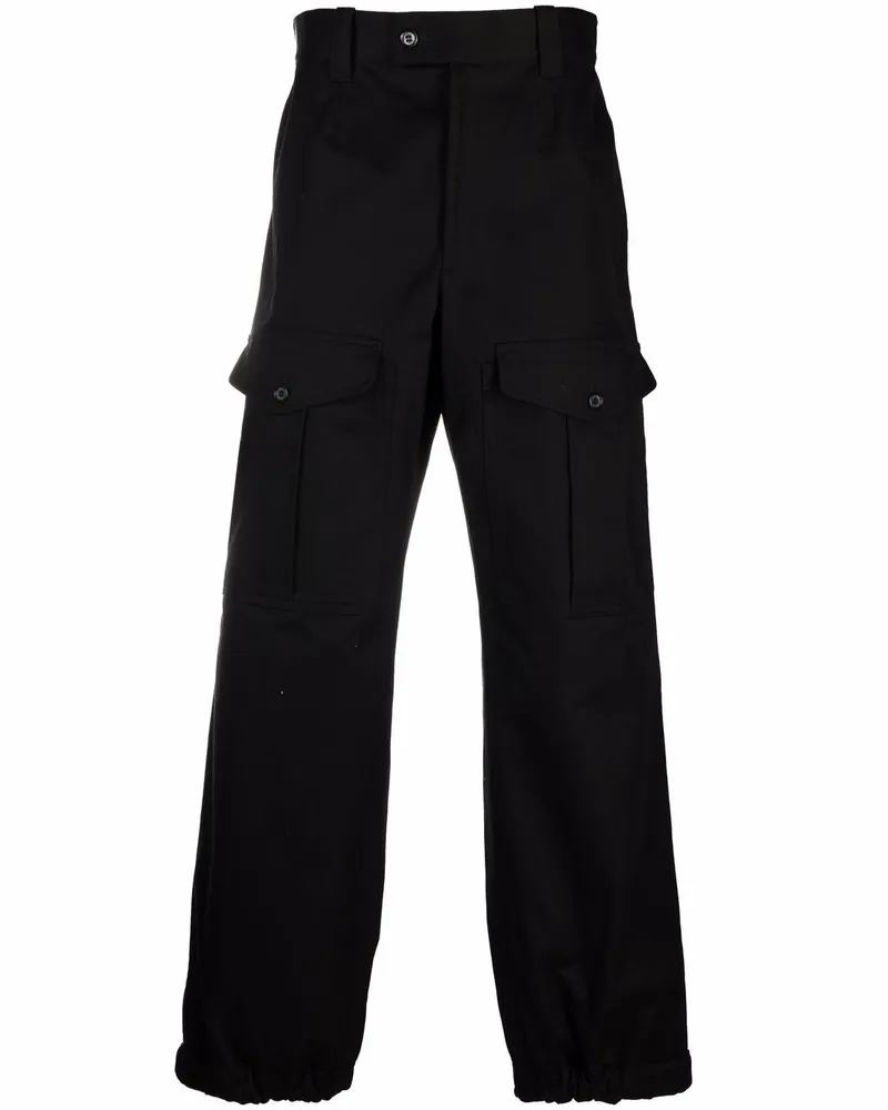 Alexander McQueen Hose mit Klappentasche - Schwarz Schwarz