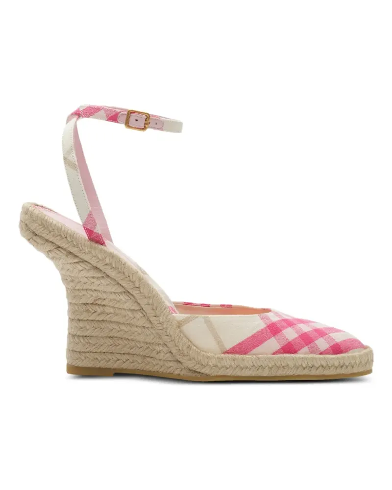 Burberry Check Mews Espadrille-Pumps - Rosa Rosa