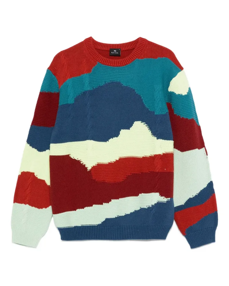 Paul Smith Mountains Pullover mit abstraktem Muster - Rot Rot
