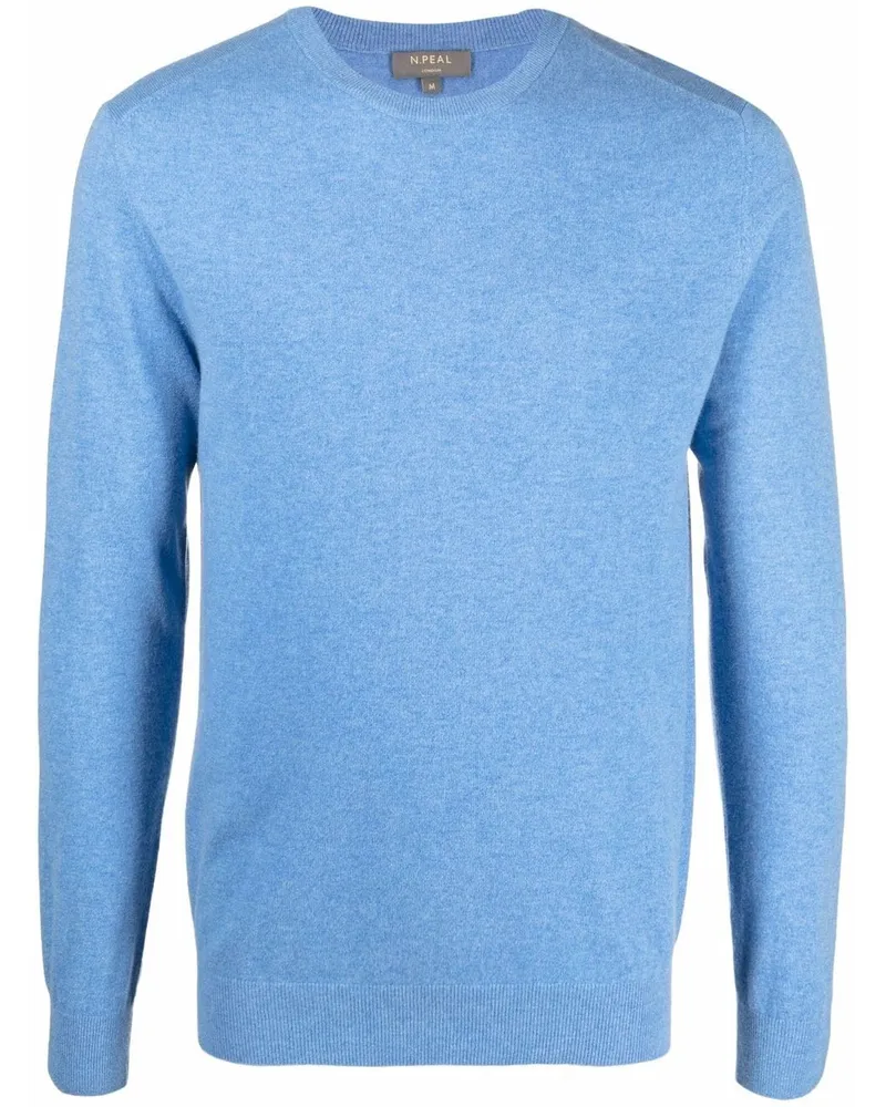 N.Peal Pullover mit Rundhalsausschnitt - Blau Blau