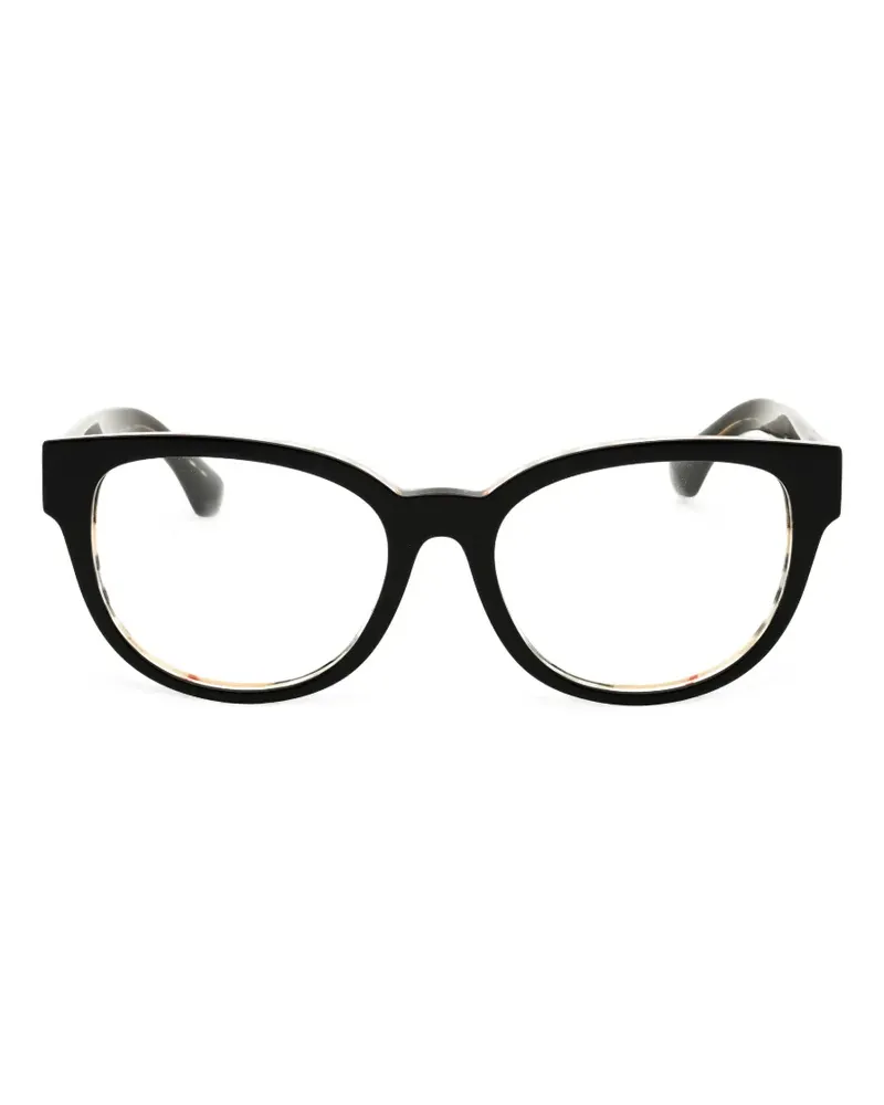 Burberry Brille mit rundem Gestell - Schwarz Schwarz