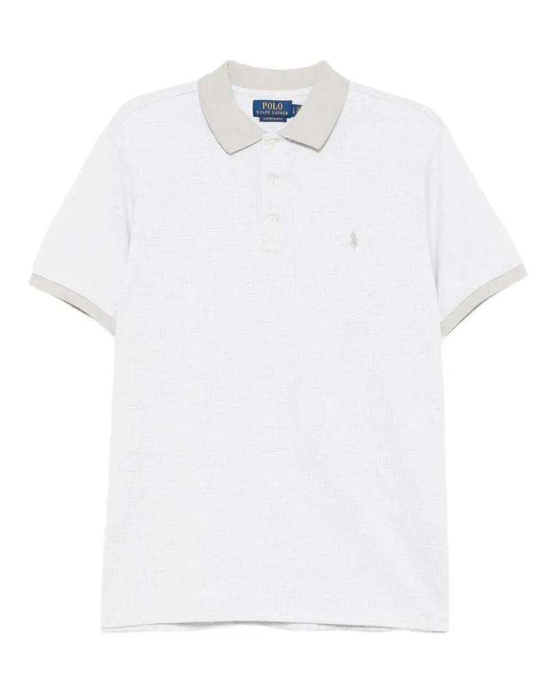 Ralph Lauren Poloshirt mit Hahnentrittmuster - Weiß Weiß