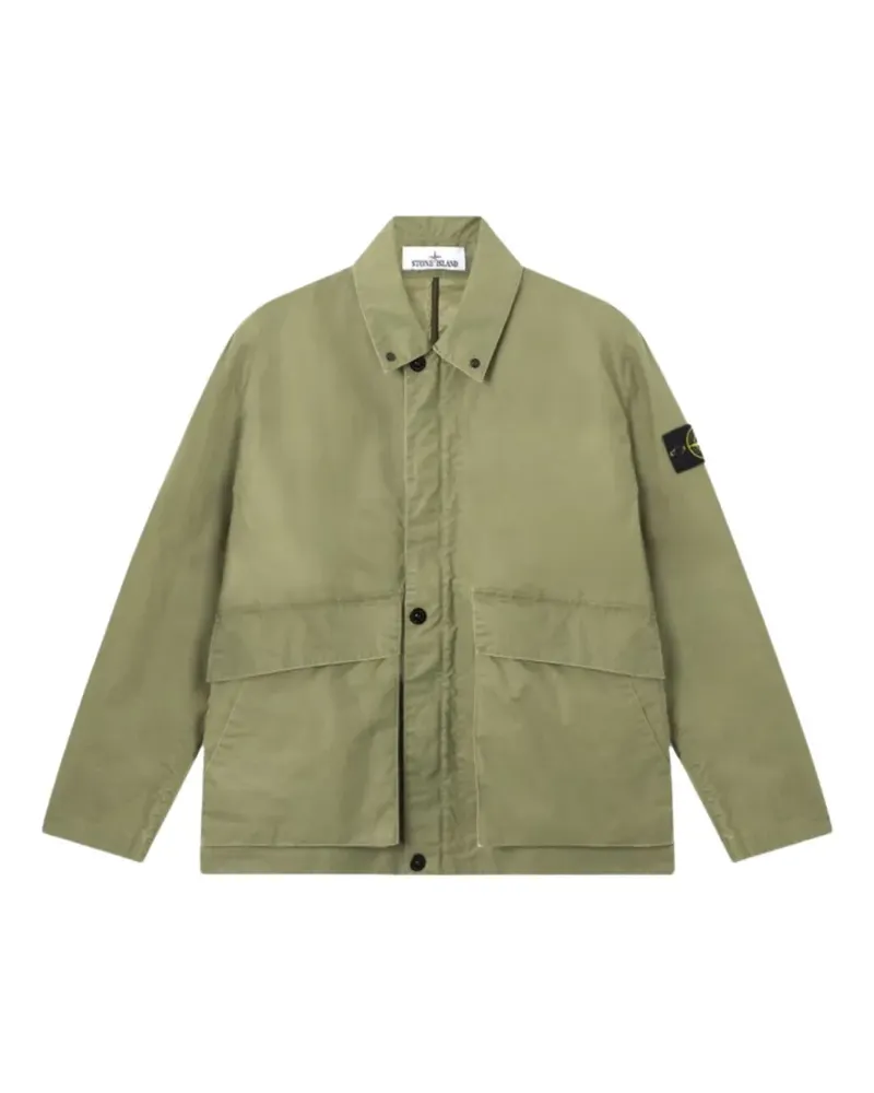 Stone Island Hemdjacke mit Knopfleiste - Grün Grün