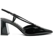 Pumps mit Riemen, 80mm - Schwarz