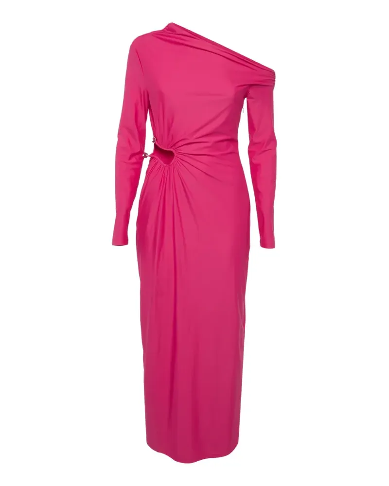 Self-Portrait one-shoulder cut-out maxi dress - Rosa Rosa