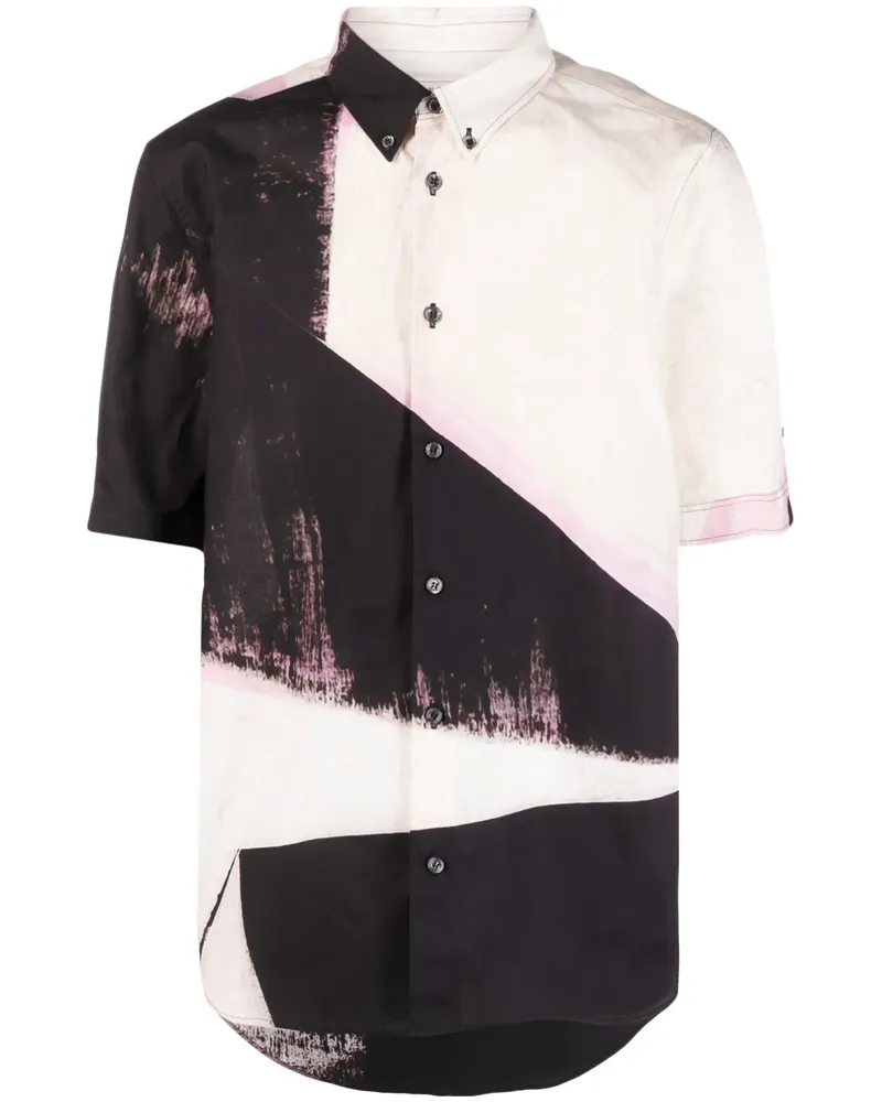 Alexander McQueen Hemd mit Pinselstrich-Print - Rosa Rosa