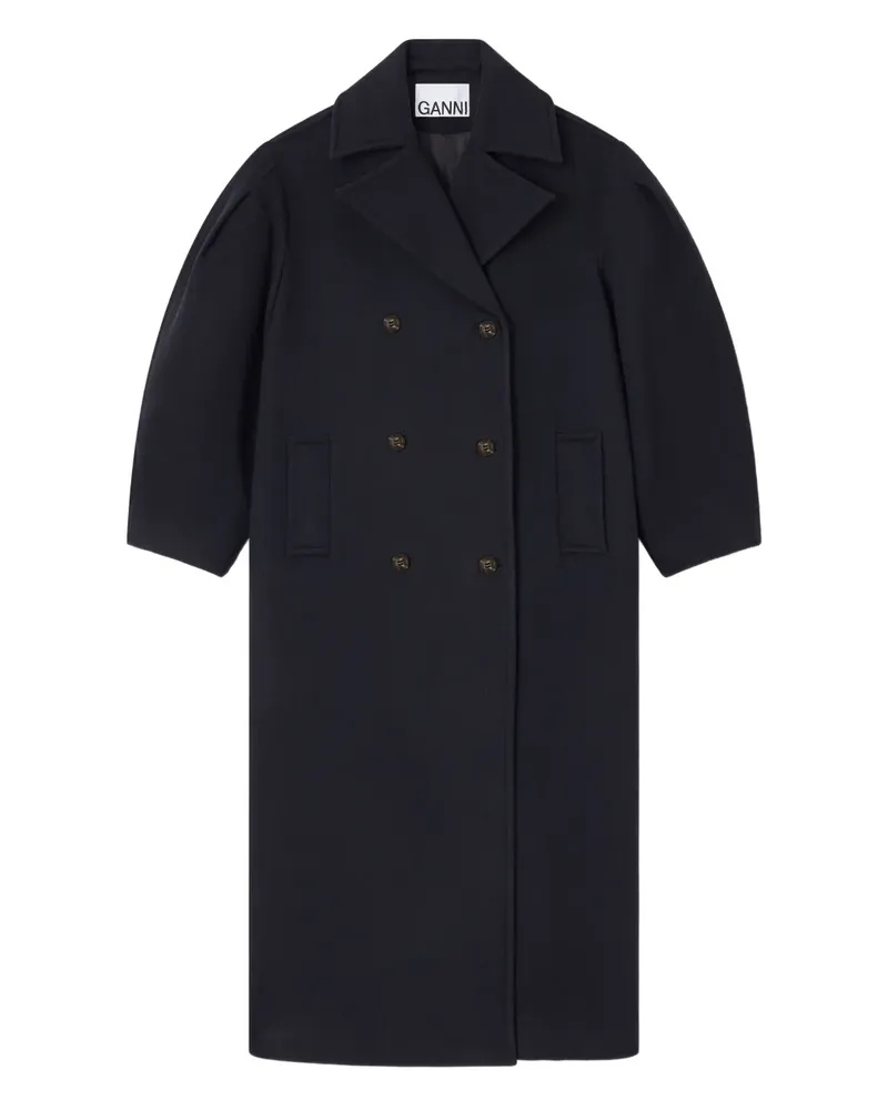 Ganni Cabanjacke mit Ballonärmeln - Blau Blau