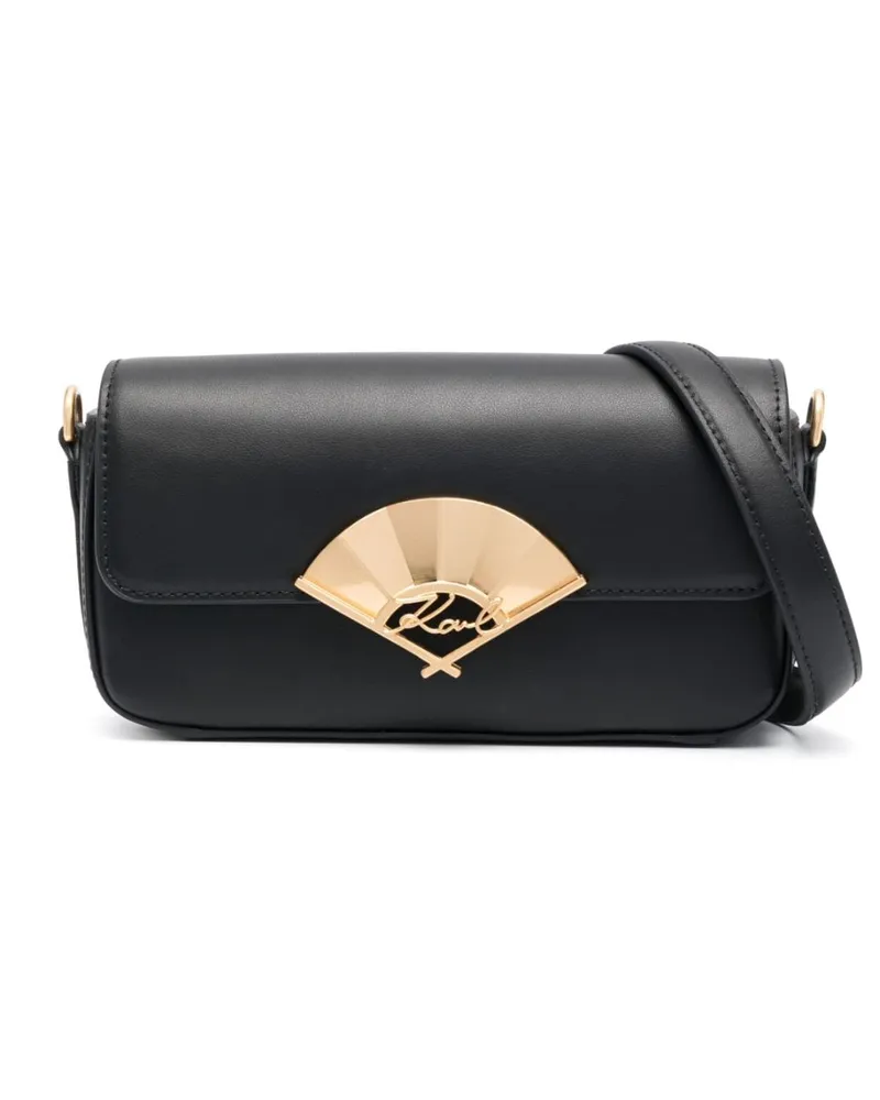 Karl Lagerfeld Signature Fan Umhängetasche - Schwarz Schwarz