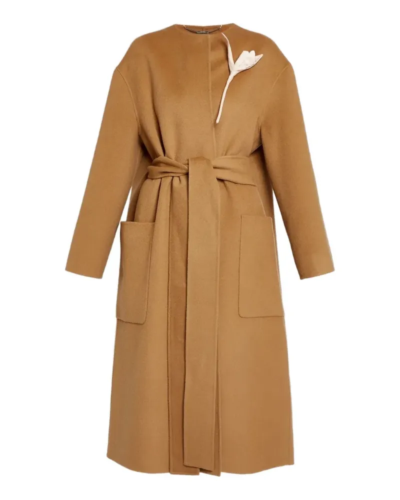 Erdem belted oversized coat - Braun Braun