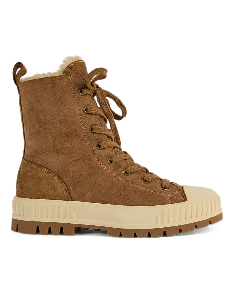 EMU Nomad Wanderer lace-up shearling-lined boots - Braun Braun
