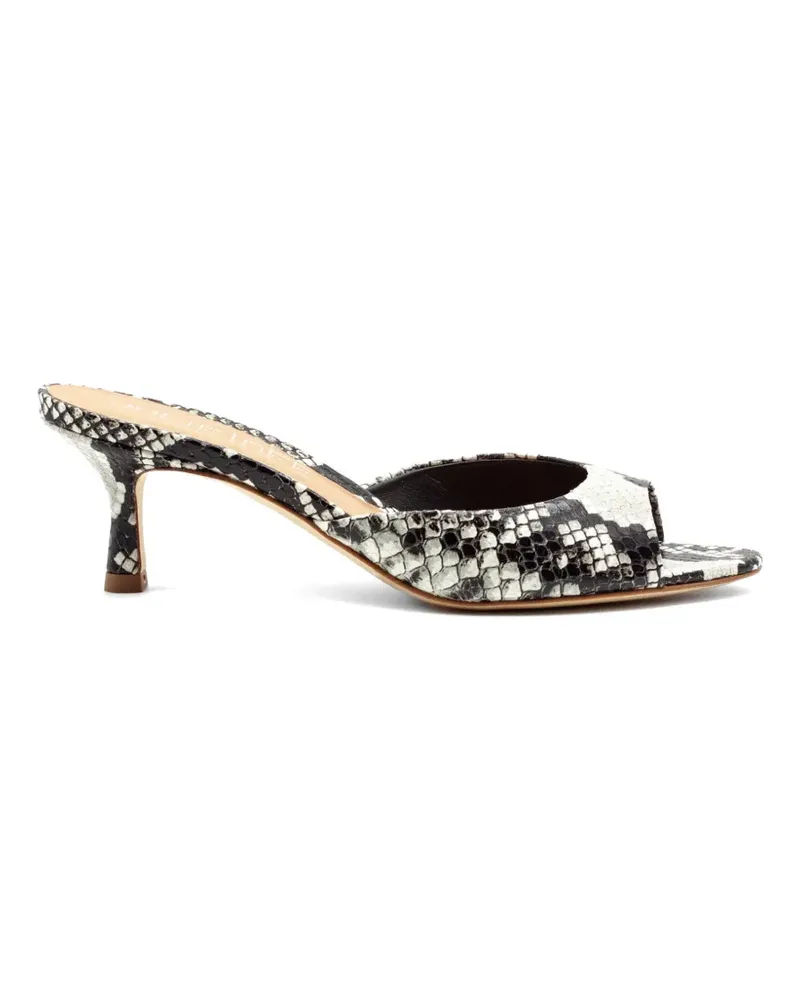 Julie Dee python-print leather sandals - Weiß Weiß