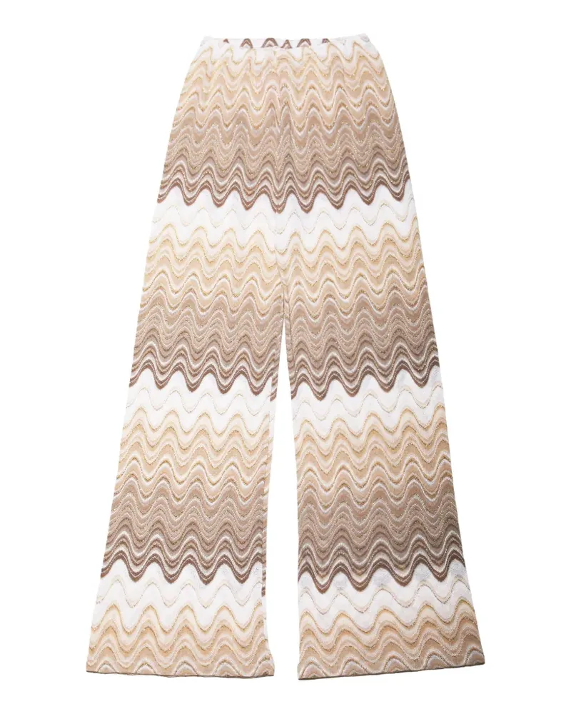 MC2 Saint Barth Amalia chevron-knit trousers - Nude Nude