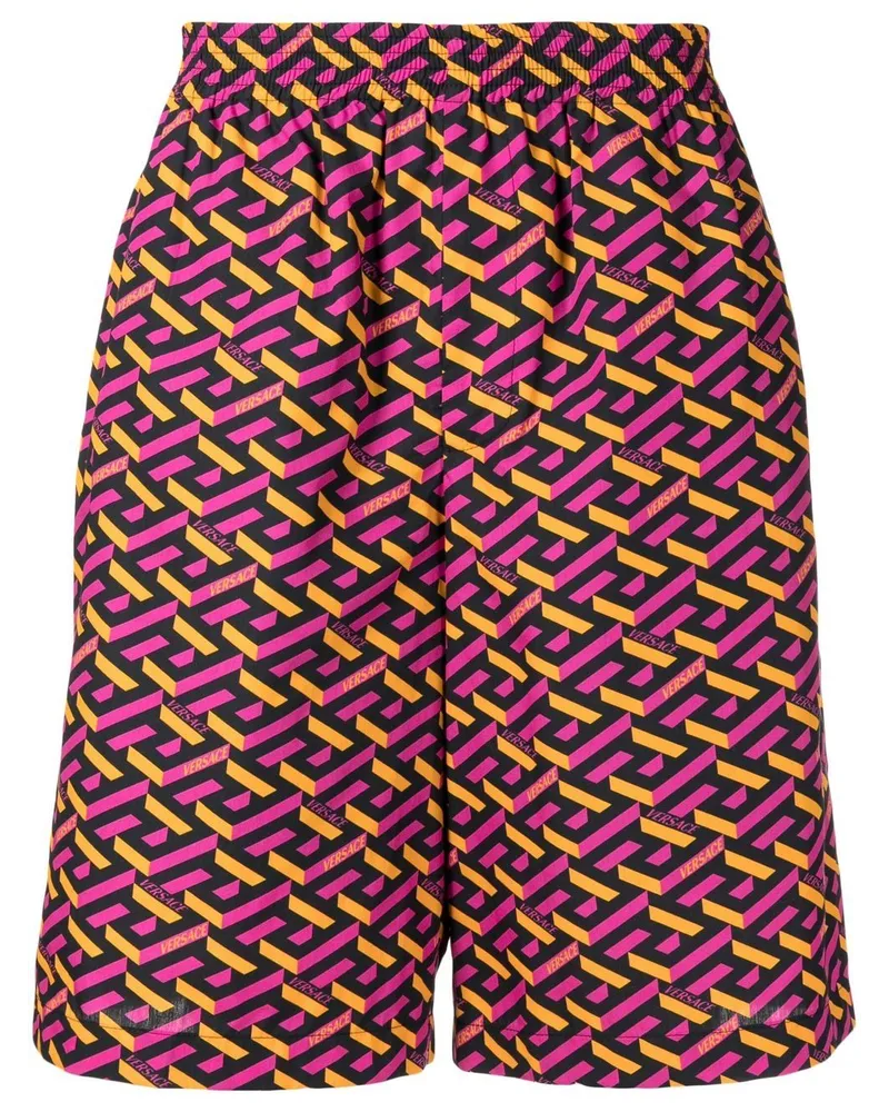 Versace Shorts mit La Greca-Print - Rosa Rosa