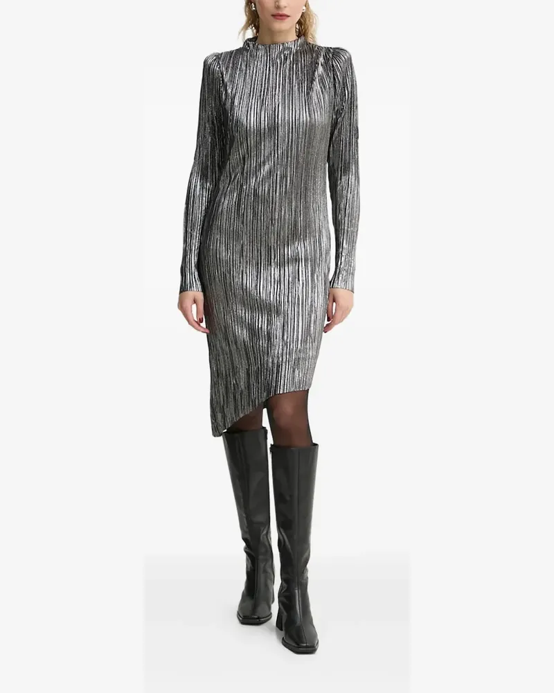 BRUUNS BAZAAR Kleid mit Puffärmeln - Silber Silber