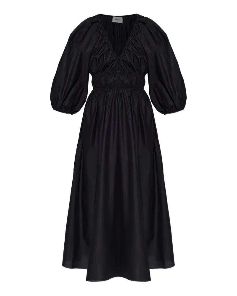 Matteau Gerafftes Kleid mit tiefem Ausschnitt - Schwarz Schwarz