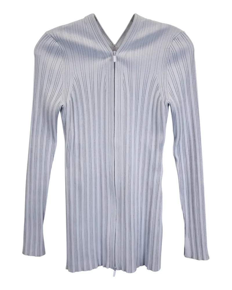 Proenza Schouler rib-knit zip-up sweater - Blau Blau