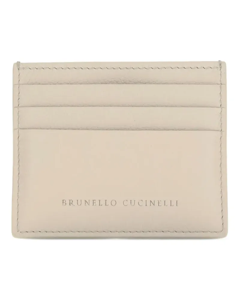 Brunello Cucinelli leather card holder - Nude Nude
