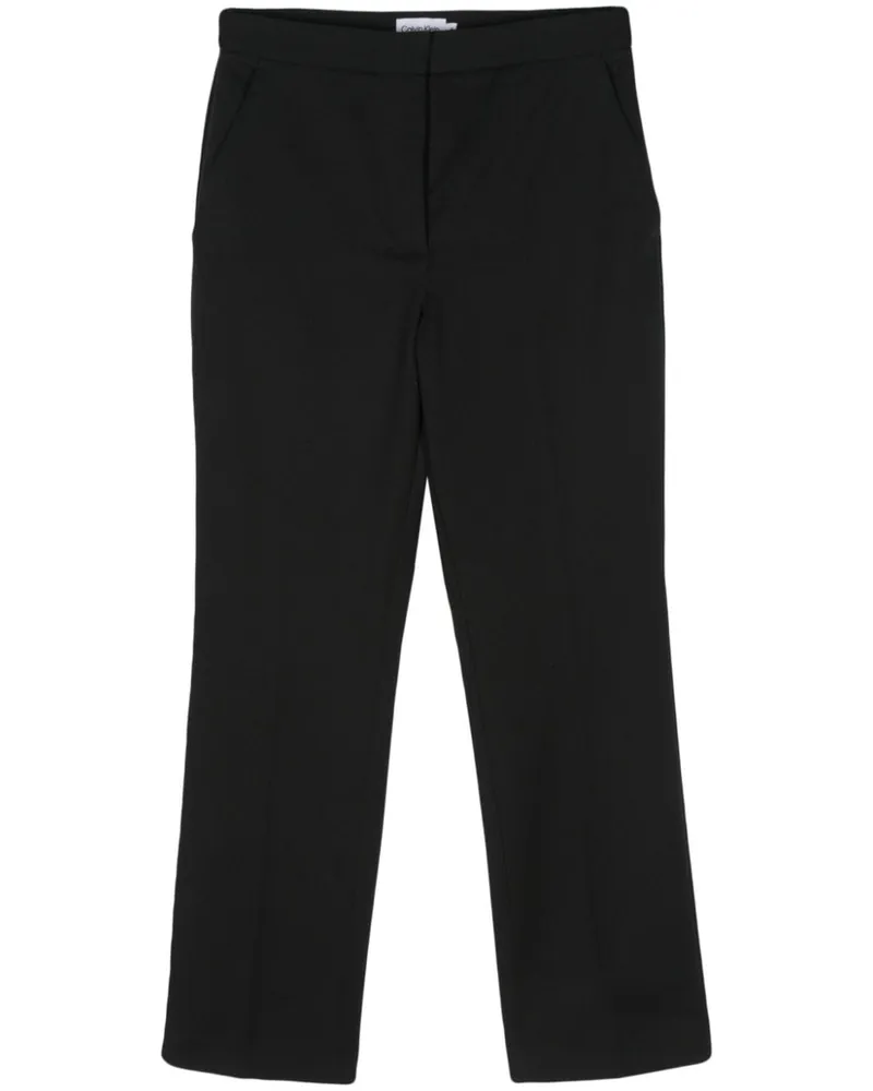 Calvin Klein Schmale Hose aus Gabardine - Schwarz Schwarz