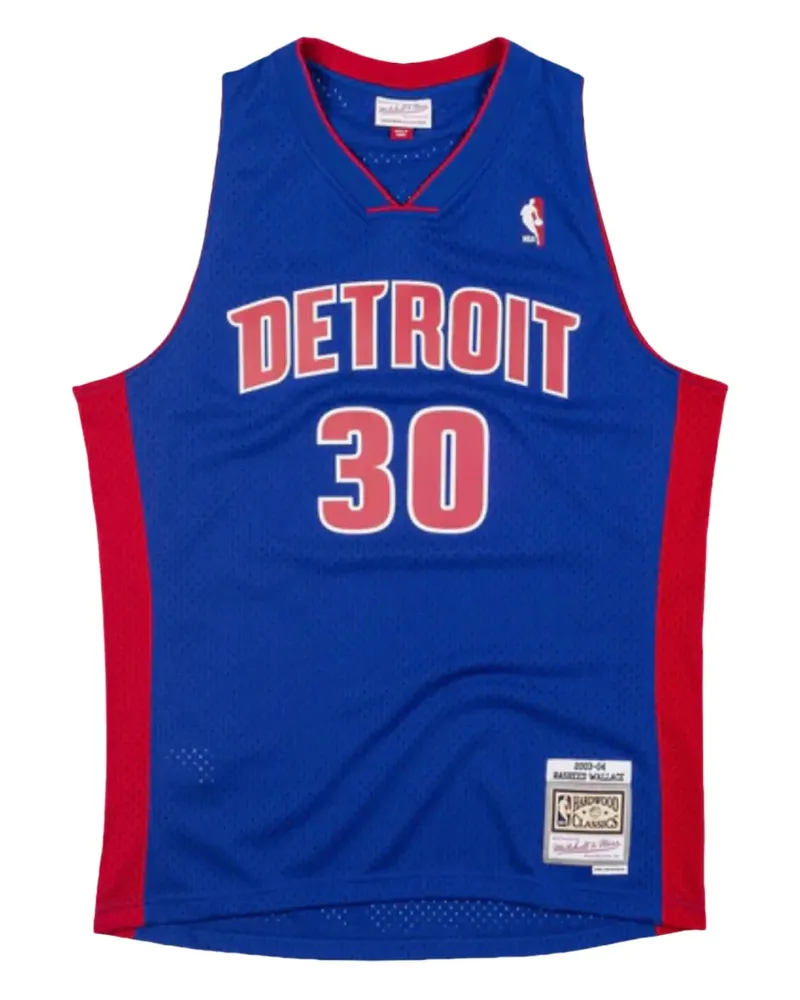 Mitchell & Ness Rasheed Wallace 2003/04 NBA Detroit Pistons Swingman Tanktop - Blau Blau