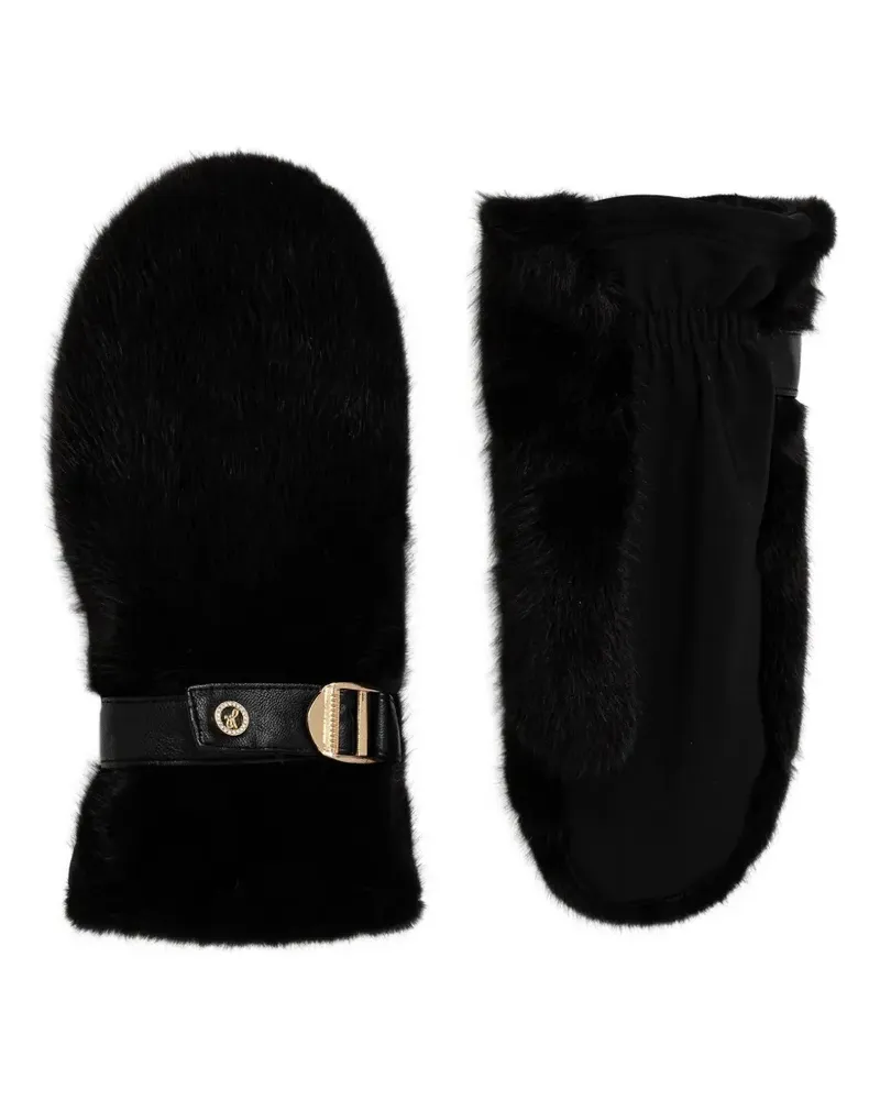Joseph Ribkoff Handschuhe mit Faux-Fur-Schnalle - Schwarz Schwarz