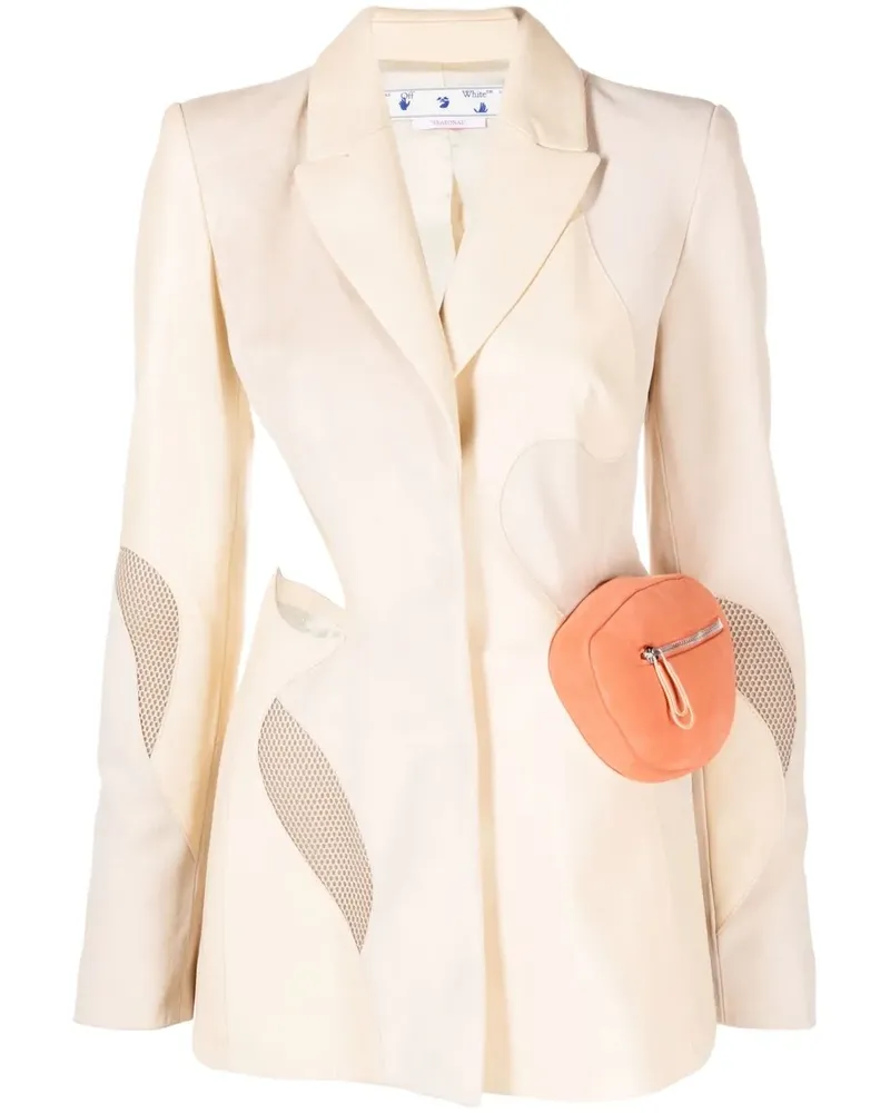 OFF-WHITE Candle Edge Blazer - Nude Nude