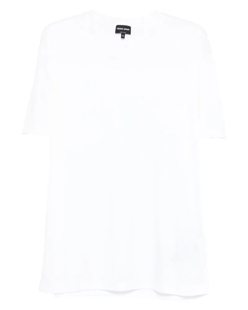 Giorgio Armani T-Shirt mit Rundhalsausschnitt - Weiß Weiß