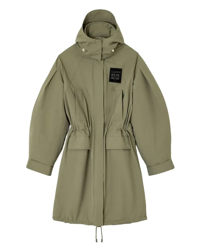 Ganni Ripstop Parka - Grün Grün