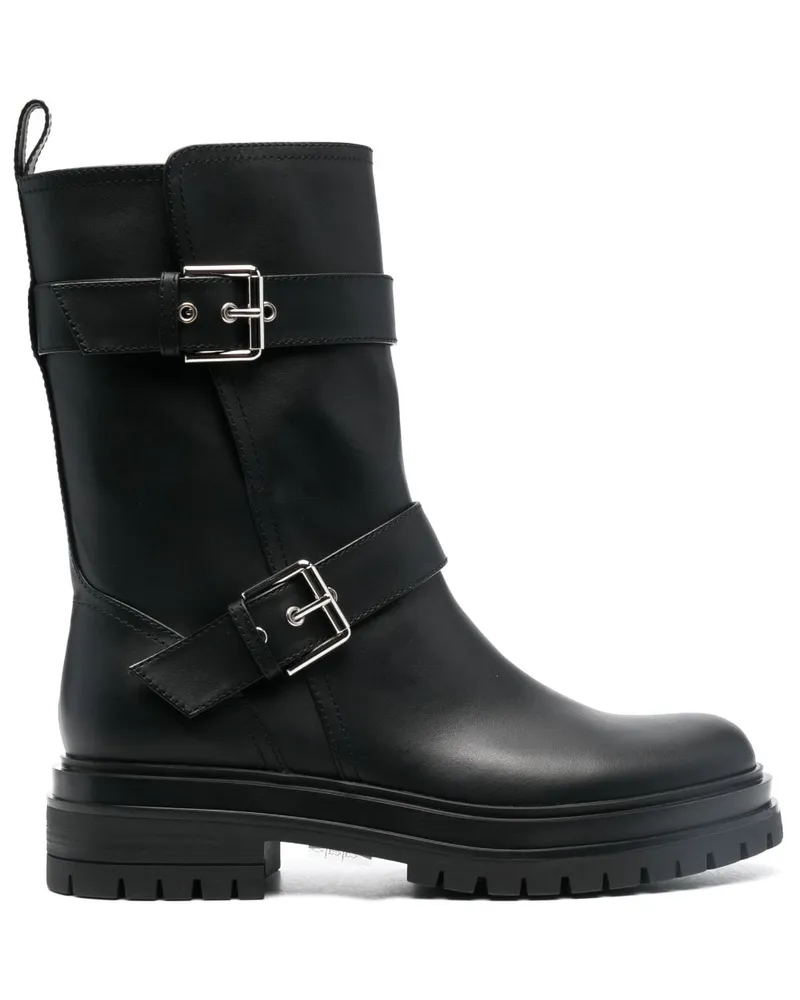Gianvito Rossi Stiefeletten mit Schnalle - Schwarz Schwarz