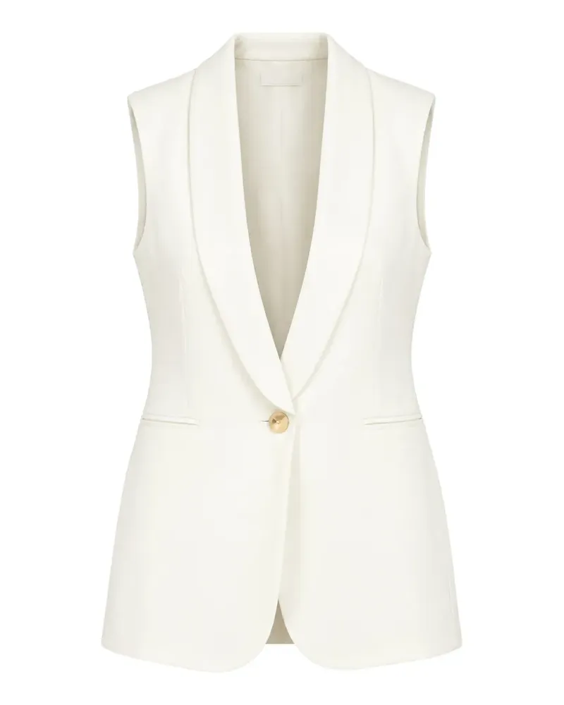 VICOLO shawl-lapel single-breasted gilet - Weiß Weiß
