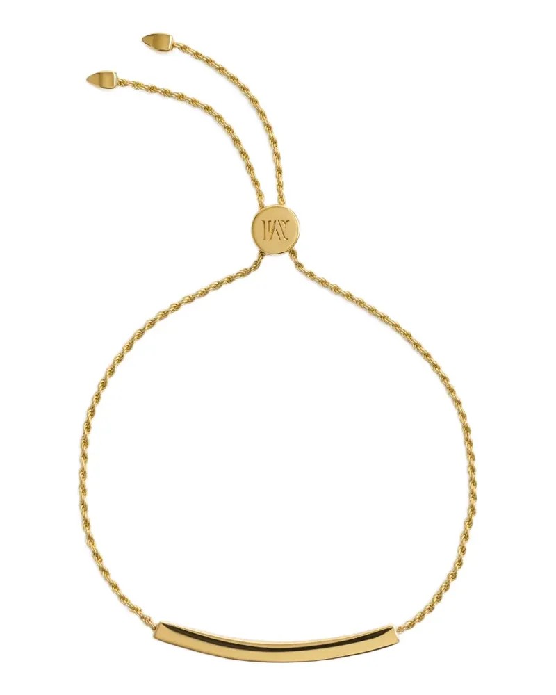Monica Vinader Linear Pavé-Freundschaftsarmband mit Diamant - Gold Gold