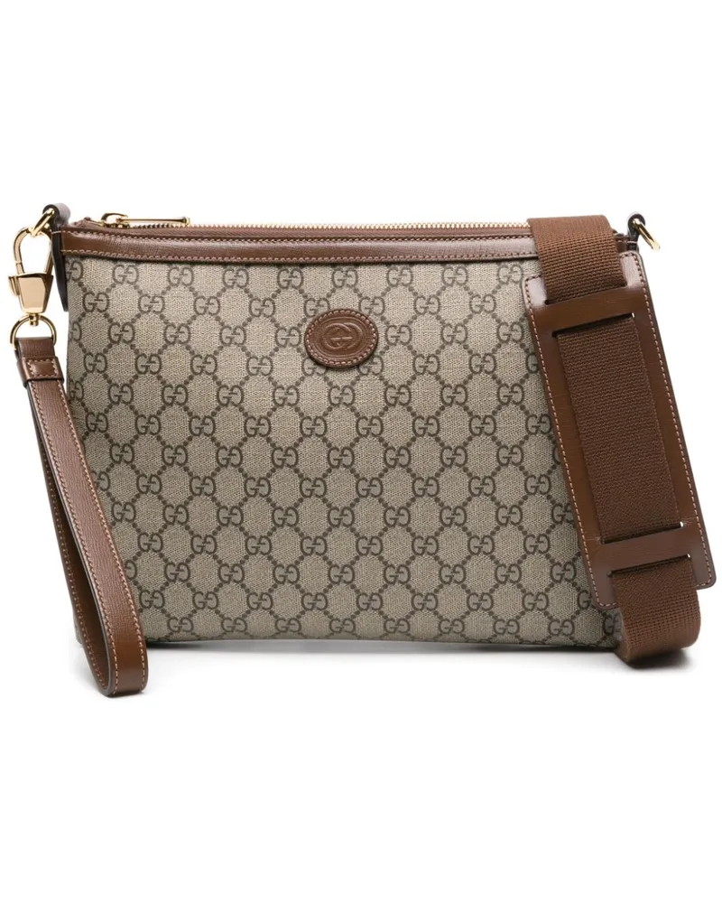 Gucci Kuriertasche aus GG Canvas - Nude Nude
