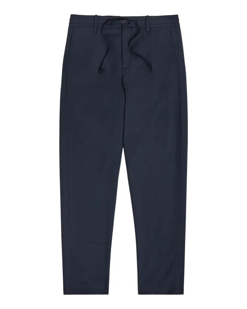 Canali drawstring-waistband cropped trousers - Blau Blau
