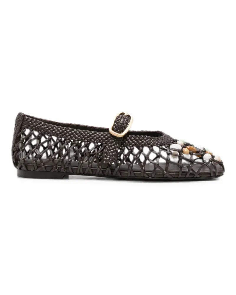 Cult Gaia Mercier Ballerinas mit Perlen - Braun Braun