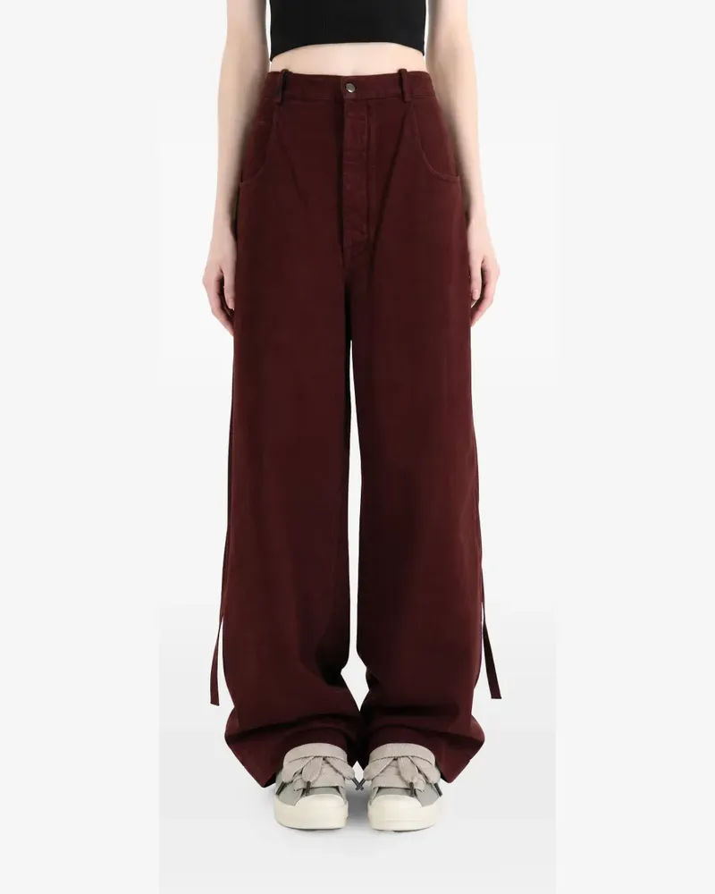 Ann Demeulemeester Kristel strap-detail wide-leg trousers - Rot Rot