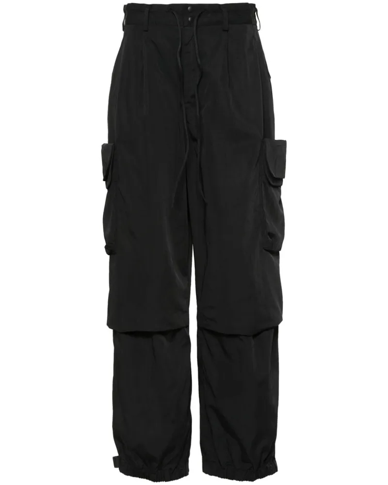 Y-3 Twill-Hose mit Cargotaschen Schwarz